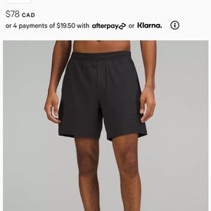 Men’s lululemon pace breaker short green colour